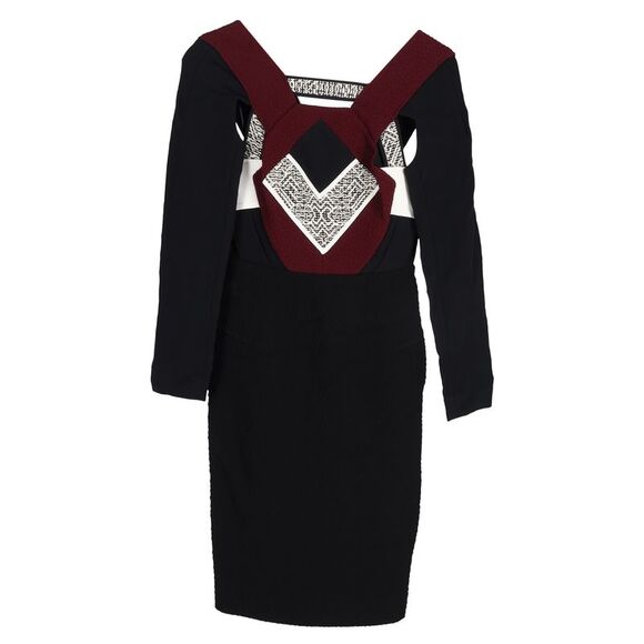 Roland Mouret 2015 Knee Length Dress in Black Polyester